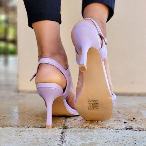 Women's Purple Braided Single Band Ankle Strap Sandals - Picture 5 of 7